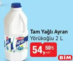 YÖRÜKOĞLU TAM YAĞLI AYRAN 2 L